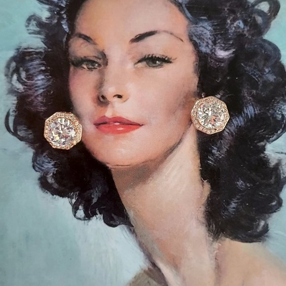 Sass and Elegance Jewelry - Rose gold crystal earrings NEW